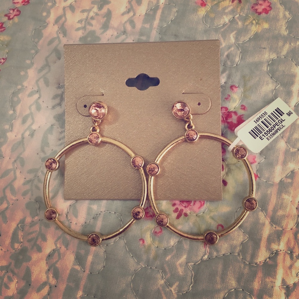 Bedazzled Fashion Hoop Earrings